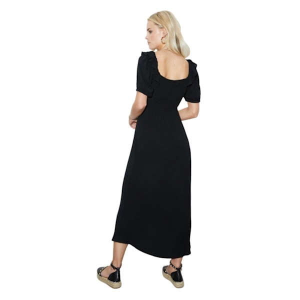 Dorothy Perkins Damklänning med Volang vid Halsen, Petite, Storlek 6 UK Black 6 UK
