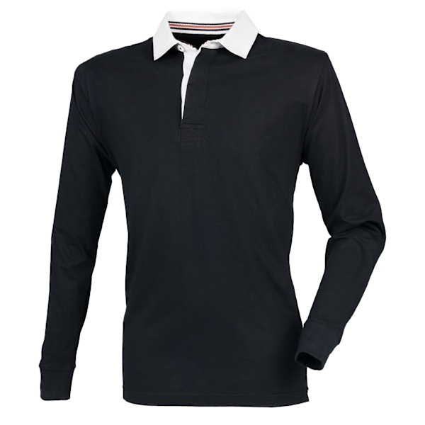 Front Row Premium Långärmad Rugbytröja/Topp för Män XS Svart Black XS