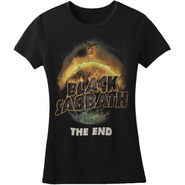 Svart Sabbath Dam/Dam The End T-shirt S Svart Black S