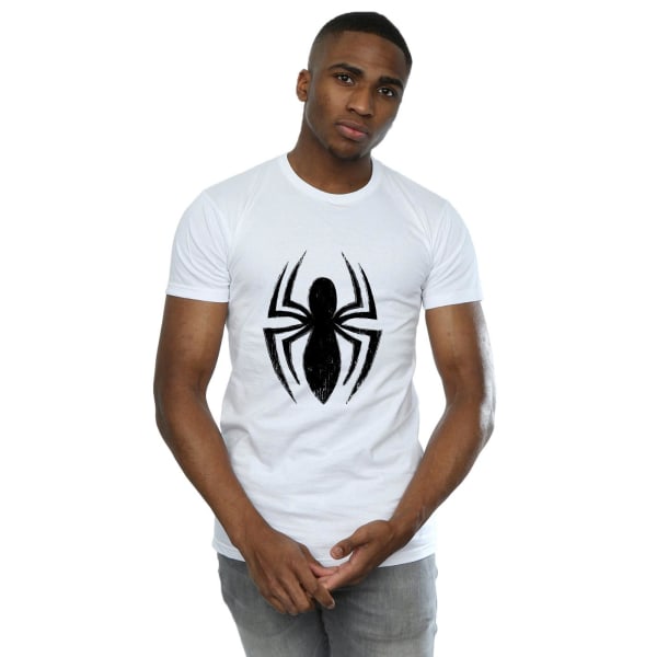 Spider-Man Herr Ultimate Logo T-Shirt 3XL Vit White 3XL