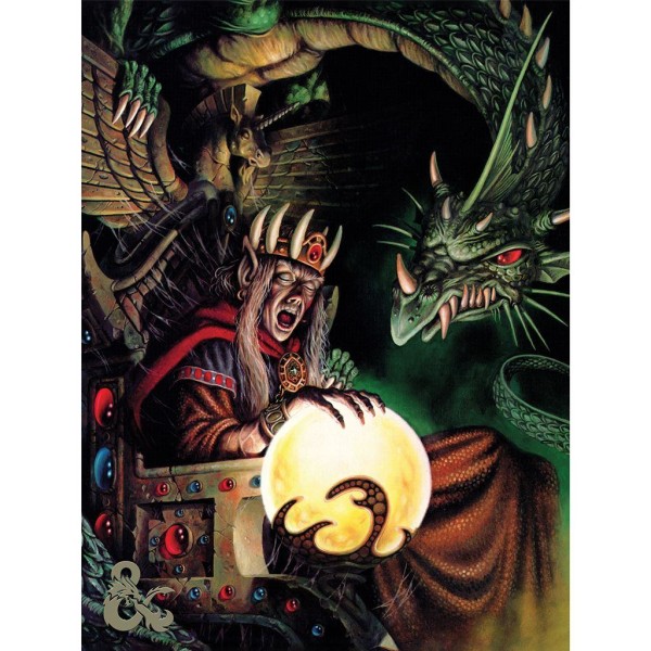 Dungeons & Dragons Dragon Sorcerer inramat print 40 cm x 3 Green 40cm x 30cm