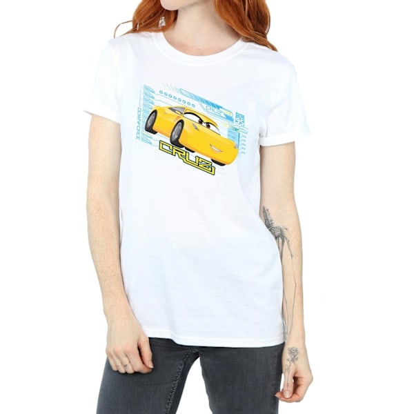 Disney Dam/Damer Cars Cruz Ramirez Bomull Boyfriend T-shirt White M