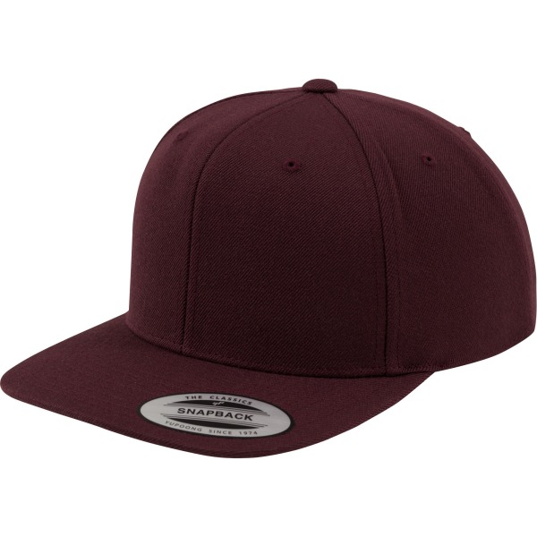 Yupoong Mens The Classic Premium Snapback Cap One Size Maroon/M Maroon/Maroon One Size