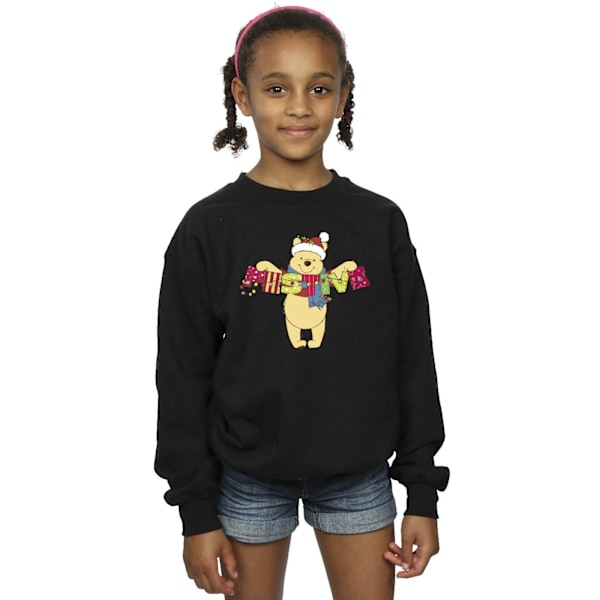 Disney Girls Winnie The Pooh Jultröja 7-8 År Svart Black 7-8 Years