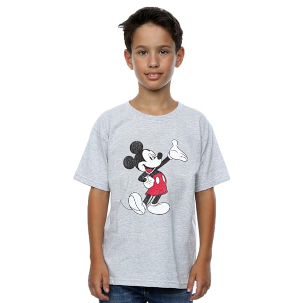 Disney Boys Mickey Mouse Traditional Wave T-Shirt 5-6 år Spo Sports Grey 5-6 Years