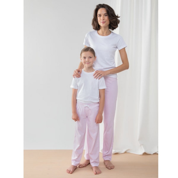 Handduk Stad Barn/Barn Lång Pyjamas 5-6 år Vit/Rosa/Whi White/Pink/White Stripe 5-6 Years