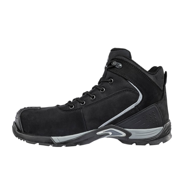 Albatros Mens Runner XTS Läder Mid Cut Safety Boots 6 UK Blac Black 6 UK