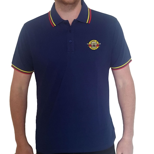 Guns N Roses Unisex Vuxen Klassisk Logotyp Polotröja XL Marinblå Navy Blue XL