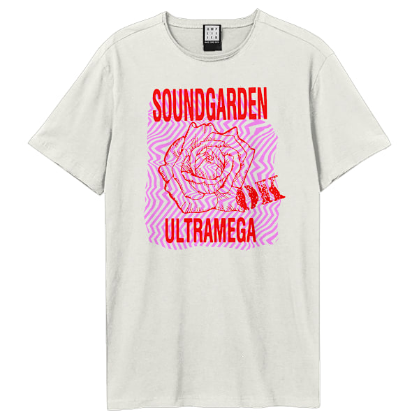 Amplified Unisex Adult Ultramega Soundgarden Vintage T-Shirt L White L