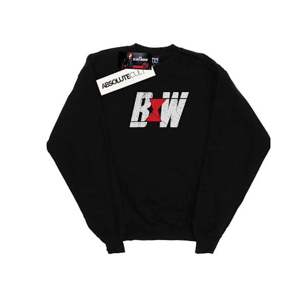 Marvel Dam/Kvinnor Black Widow Film Initial Logo Sweatshirt Black M