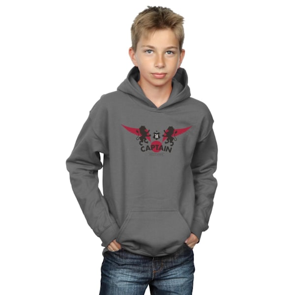 Harry Potter Pojkar Gryffindor Kapten Hoodie 9-11 År Kolgrå Charcoal 9-11 Years
