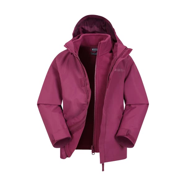 Mountain Warehouse Fell 3-i-1 Vattenavvisande Jacka för Barn Grape 2-3 Years