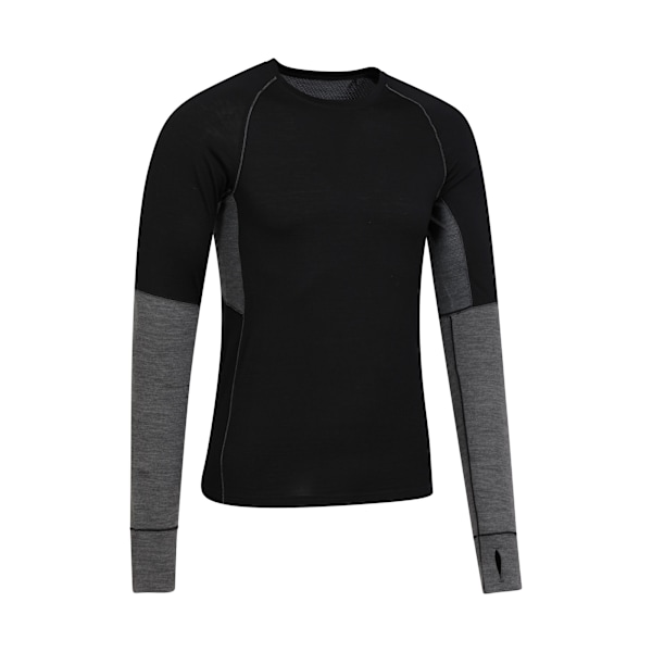 Mountain Warehouse Herr Ultra Merino Ull Rundhals Base Layer Black 3XL