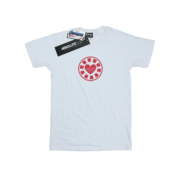 Marvel Mens Avengers Endgame I Love You 3000 Tony Stark Hjärta T White 4XL