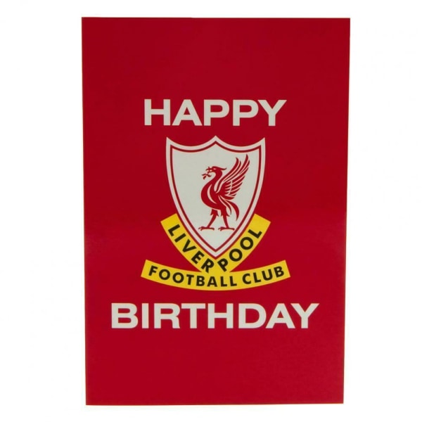 Liverpool FC Liver Bird Födelsedagskort 23cm x 15cm Röd/Vit/Gul Red/White/Yellow 23cm x 15cm