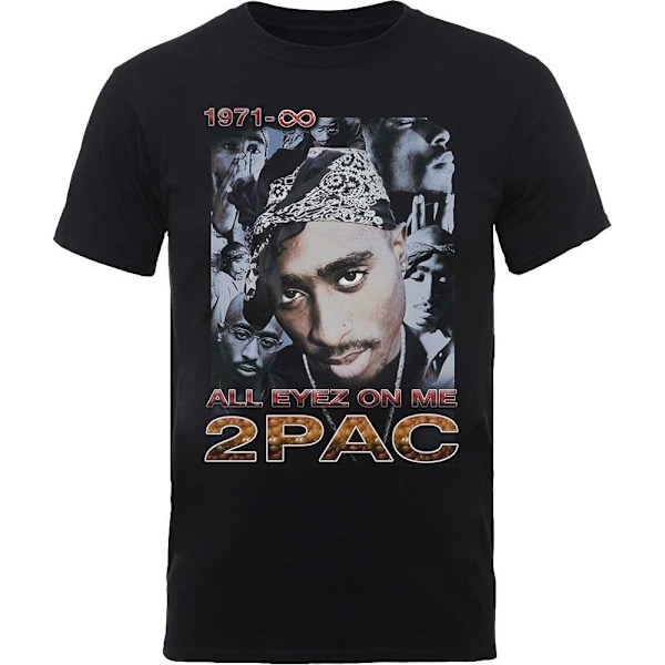 Tupac Shakur Unisex Vuxen All Eyez 1971 Bomull T-shirt XL Svart Black XL