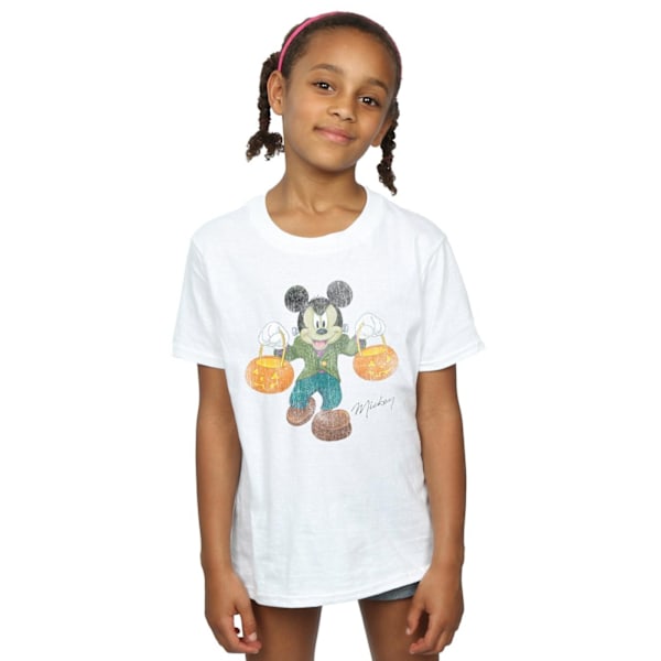 Disney Girls Frankenstein Mickey Mouse Bomull T-shirt 9-11 År White 9-11 Years