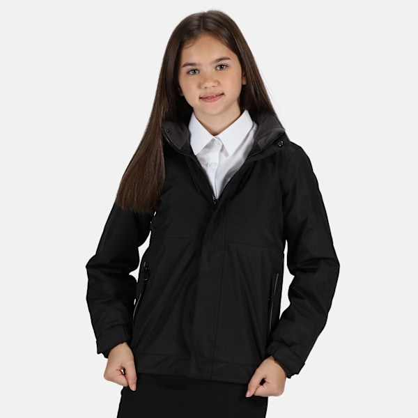 Regatta Kids Unisex Thermoguard Fleece Lined Dover Jacka (Vind- och Vattentät) Black/Ash 7-8
