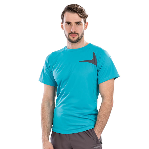 Spiro Herr Dash Träning T-shirt 3XL Aqua/Grå Aqua/Grey 3XL