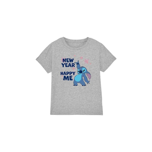 Lilo & Stitch Nyårs-T-shirt för barn, Happy Me, 7-8 år Sport Heather 7-8 Years