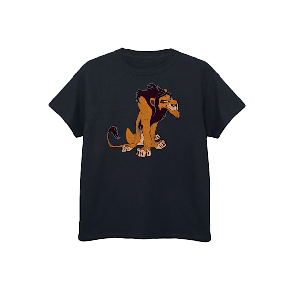 Lejonkungen Pojkar Klassisk Scar Bomull T-shirt 9-11 År Svart Black 9-11 Years