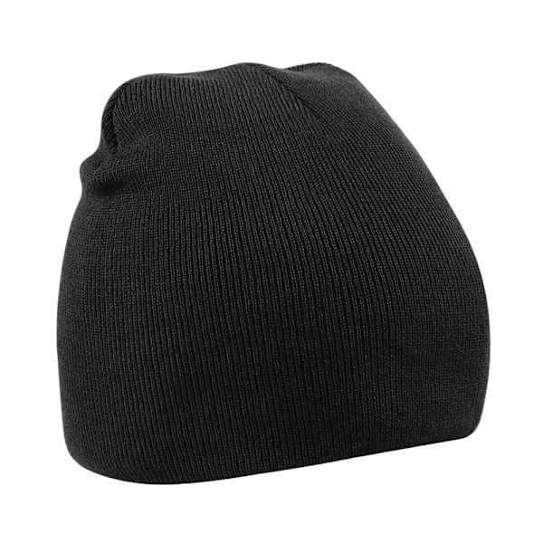 Beechfield enfärgad enkel stickad vintermössa i en storlek svart Black One Size