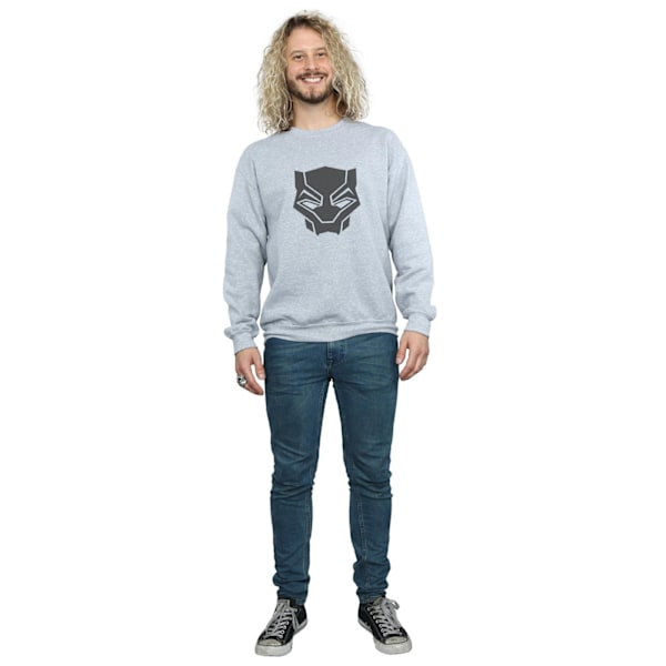 Marvel Herr Svart Panter Svart På Svart Sweatshirt L Sports Grå Sports Grey L