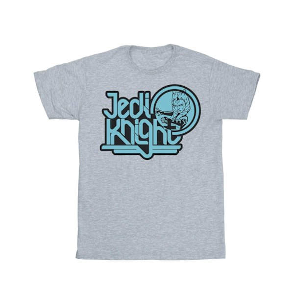 Star Wars Girls Clone Wars Jedi Knight Ahsoka Bomull T-shirt 3-4 år Sports Grey 3-4 Years