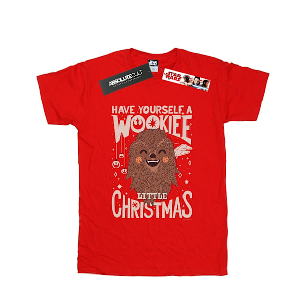 Star Wars Dam/Damer Wookiee Liten Jul Bomull Pojkvän Red L