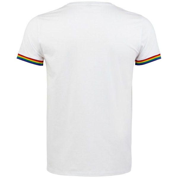 SOLS Herrregnbåge T-shirt 3XL Vit/Flerfärgad White/Multicolour 3XL