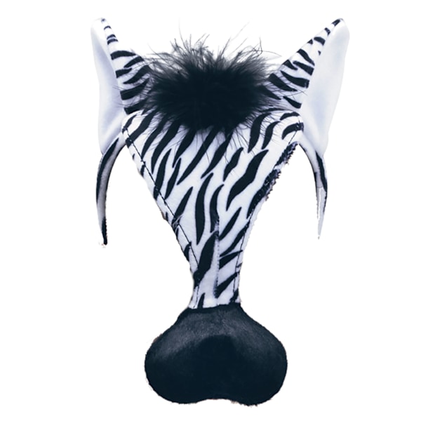 Bristol Novelty Vuxen Unisex Zebra Mask Med Ljud En Storlek Bl Black/White One Size