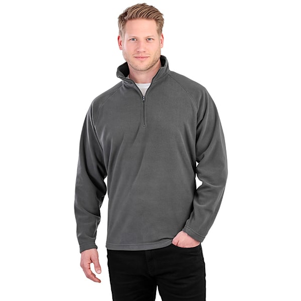 Result Core Micron Anti-Pill Fleece Top M Charcoal för män Charcoal M