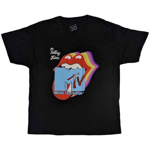 MTV Unisex Vuxen Rolling Stones Logotyp T-shirt M Svart Black M
