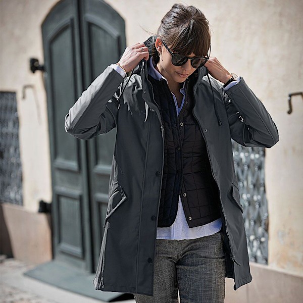 Nimbus Dam/Damer Huntington Huvförsedd Vattentät Fashion Regnrock Charcoal XS
