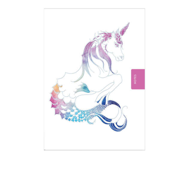 Deckled Edge Mythical Merhorse Notebook A6 Vit/Lila/Blå White/Purple/Blue A6