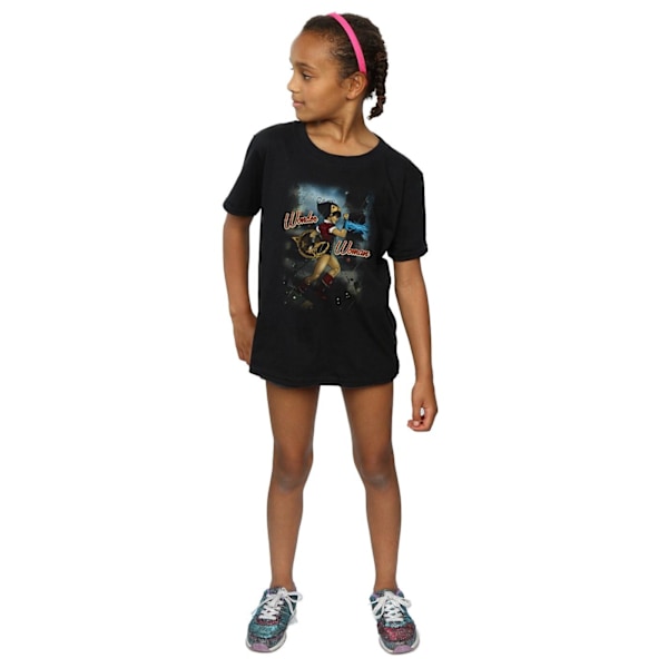 DC Comics Girls Wonder Woman Bombshell Cover Bomull T-shirt 12-13 år Svart Black 12-13 Years