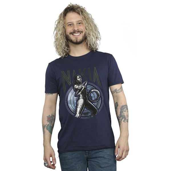 Marvel Wakanda Forever Nakia Shield T-shirt för män, marinblå, M Navy Blue M