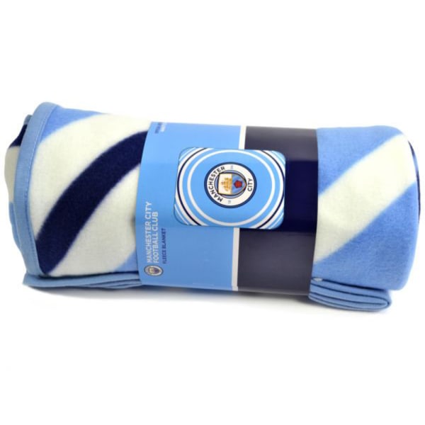 Manchester City FC Fleece Pulse Blanket One Size Blå/Vit Blue/White One Size