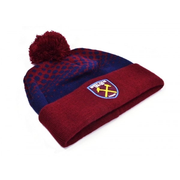 West Ham United FC Unisex Fade Bobble Hat One Size Burgundy Burgundy One Size