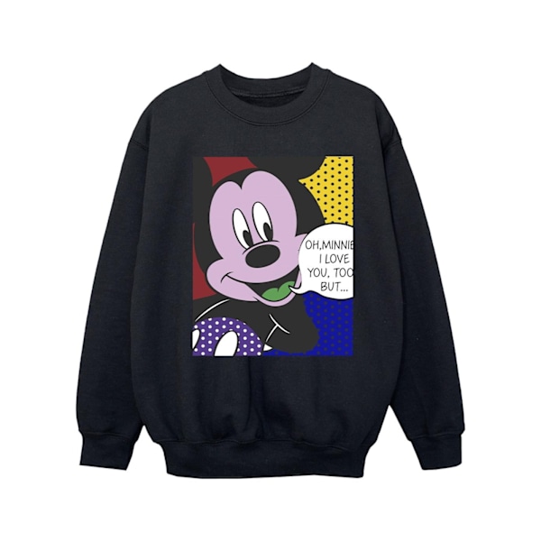 Disney Girls Mickey Mouse Oh Minnie Pop Art Sweatshirt 9-11 År Black 9-11 Years