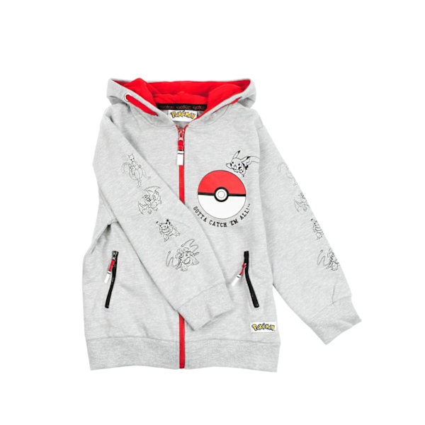 Pokemon Pojkar Gotta Catch Em All Pokeball Full Zip Dragsko Hu Grey 11-12 Years