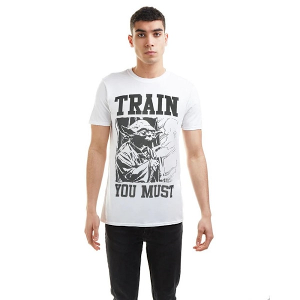Star Wars Herr T-shirt Train You Must Yoda XXL Vit/Svart White/Black XXL