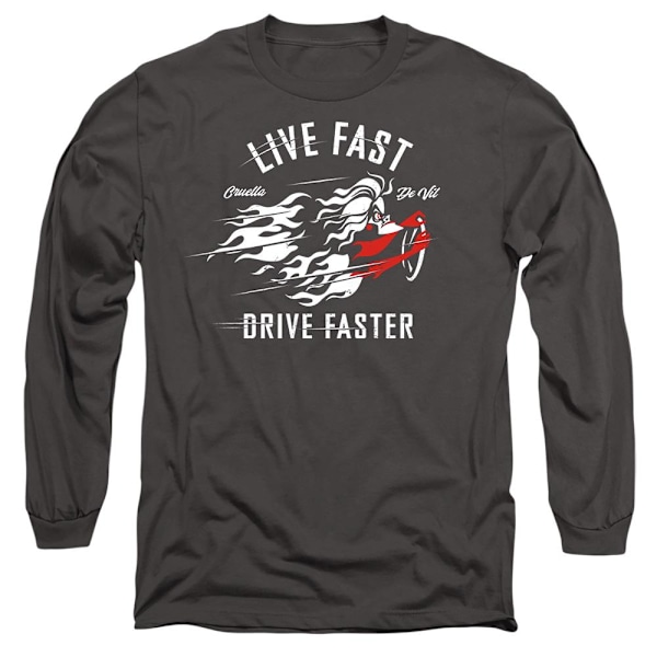 Disney Villains Unisex Vuxen Live Fast, Drive Faster Cruella De Charcoal XL