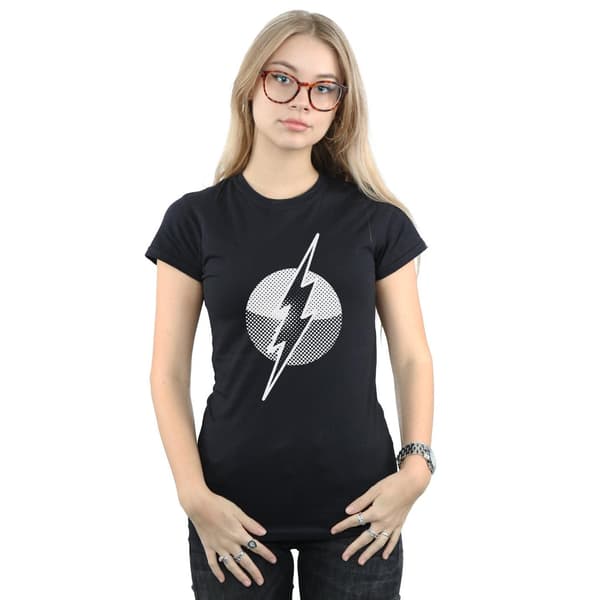 DC Comics Dam/Dam Flash Spot Logo T-shirt i bomull S Svart Black S