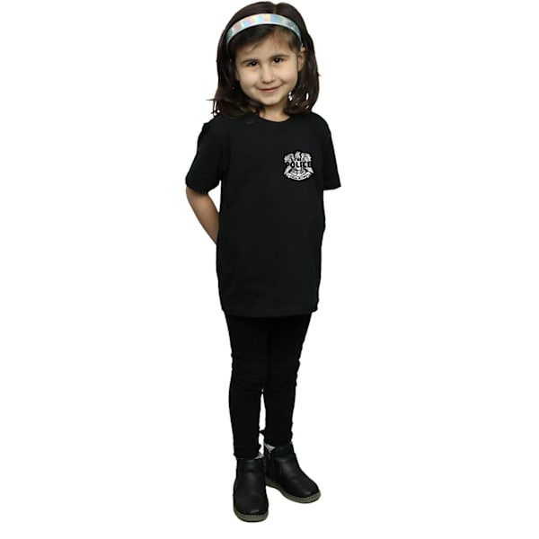 The Police Girls Illegal Records Eagle Chest Bomull T-shirt 12- Black 12-13 Years