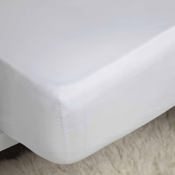 Belledorm 100% bomullssatin extra djup påslakan kejsare vit White Emperor