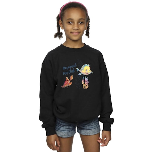 Disney Girls The Little Mermaid Club Sweatshirt 3-4 år Svart Black 3-4 Years