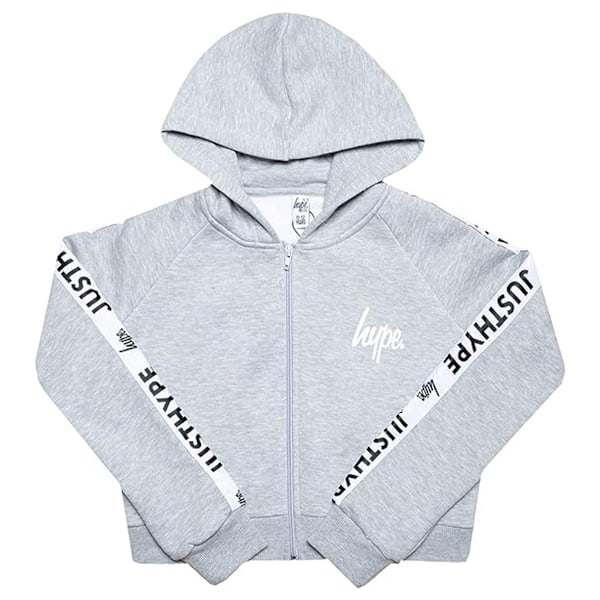 Hype Girls Just Hype Tape Crop Hoodie 5-6 år Grå Grey 5-6 Years