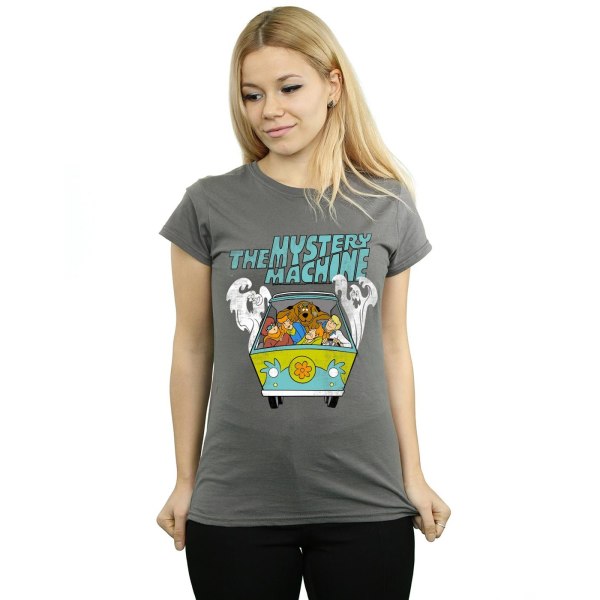Scooby Doo Dam/Kvinnor Mystery Machine Bomull T-shirt M Charc Charcoal M