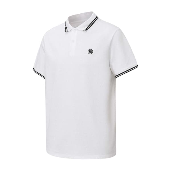 Pretty Green Herr Pikétröja med kant S Vit White S